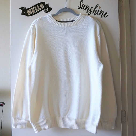St. John's Bay Other - St John's Bay Off White Crew Neck Knit Sweater XL